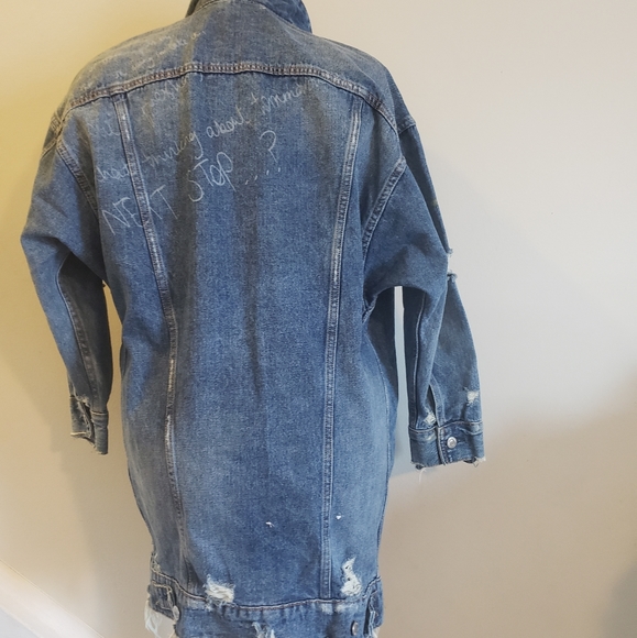 Zara Trafaluc Distressed Jean Jacket - Picture 3 of 11